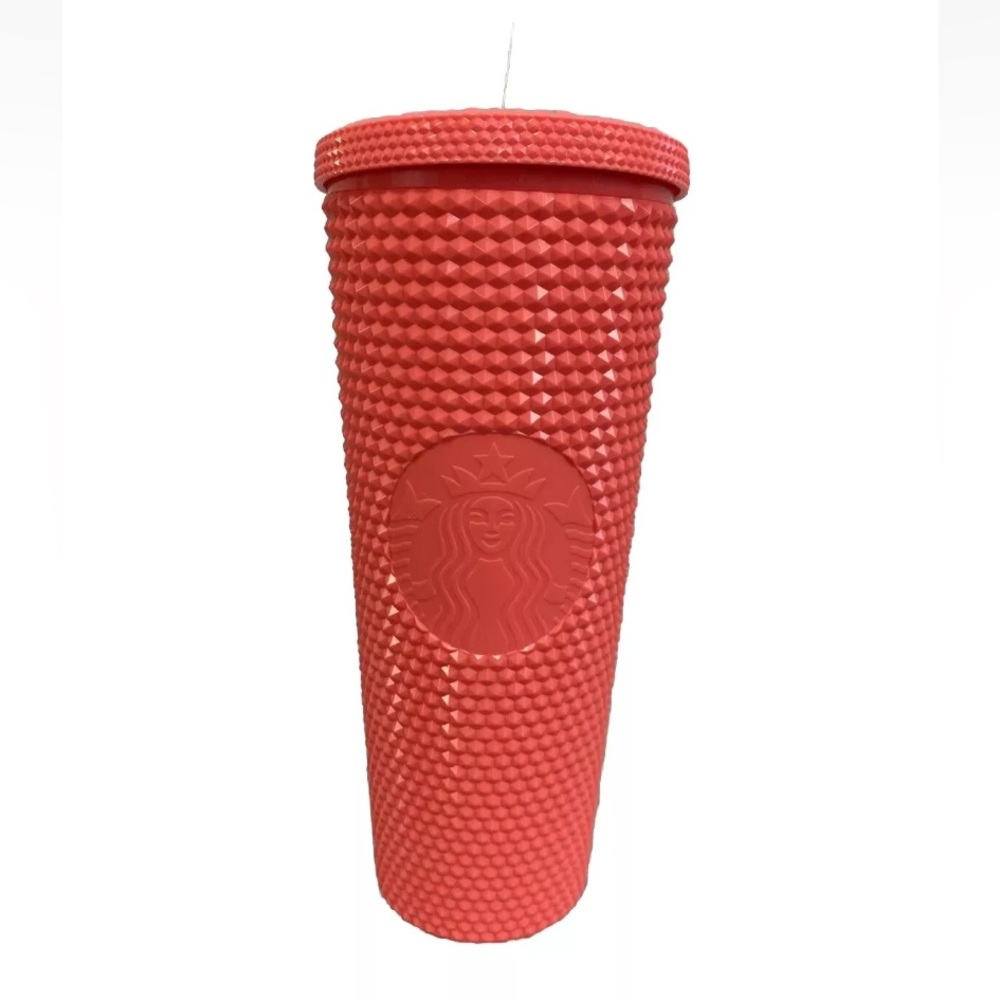 Starbucks Summer 2022 Studded Dragon Fruit 24oz Venti Tumbler Cup Coral Pink NWT